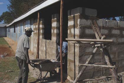 Finishing off the kitchen building work